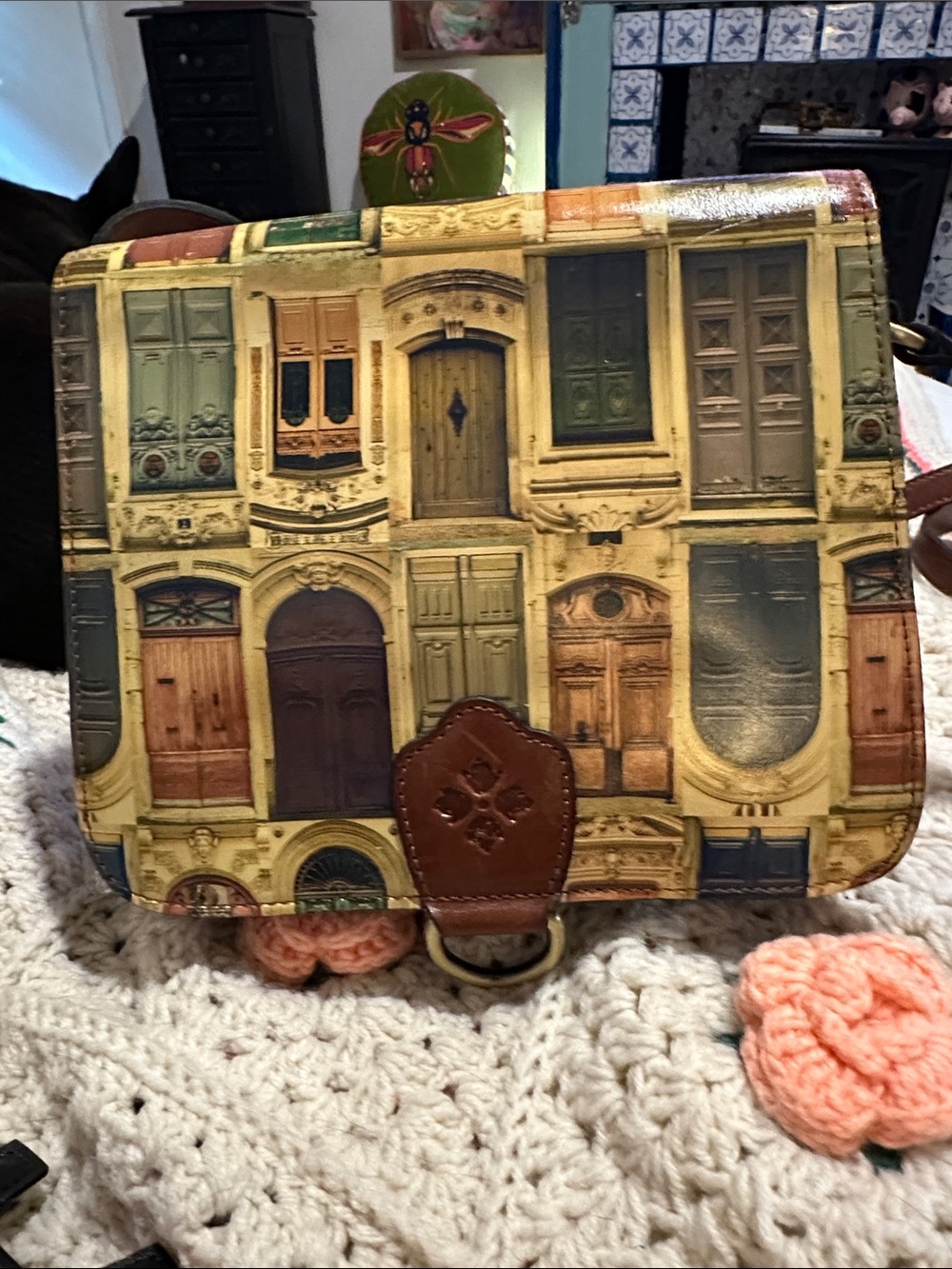 Patricia Nash multicolored doors, Crossbody bag